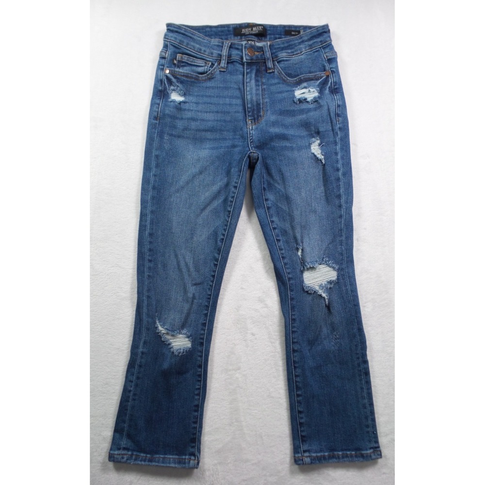 Judy Blue Jeans Womens Size 3/26 Blue Denim Capri Fit Mid Rise Stretch